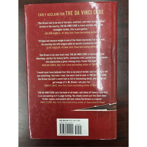 The Da Vinci Code Hardcover Book - Picture 3 of 3